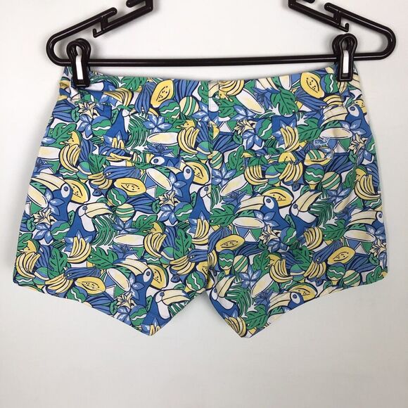 Vineyard Vines Toucan Print Banana Green Blue Chino Shorts Women's Size 0 - Picture 4 of 6